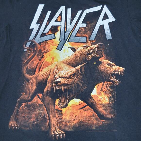 Slayer Cerberus Rising Unisex Black Tee (Bay Island) - Size Large - Picture 2 of 5